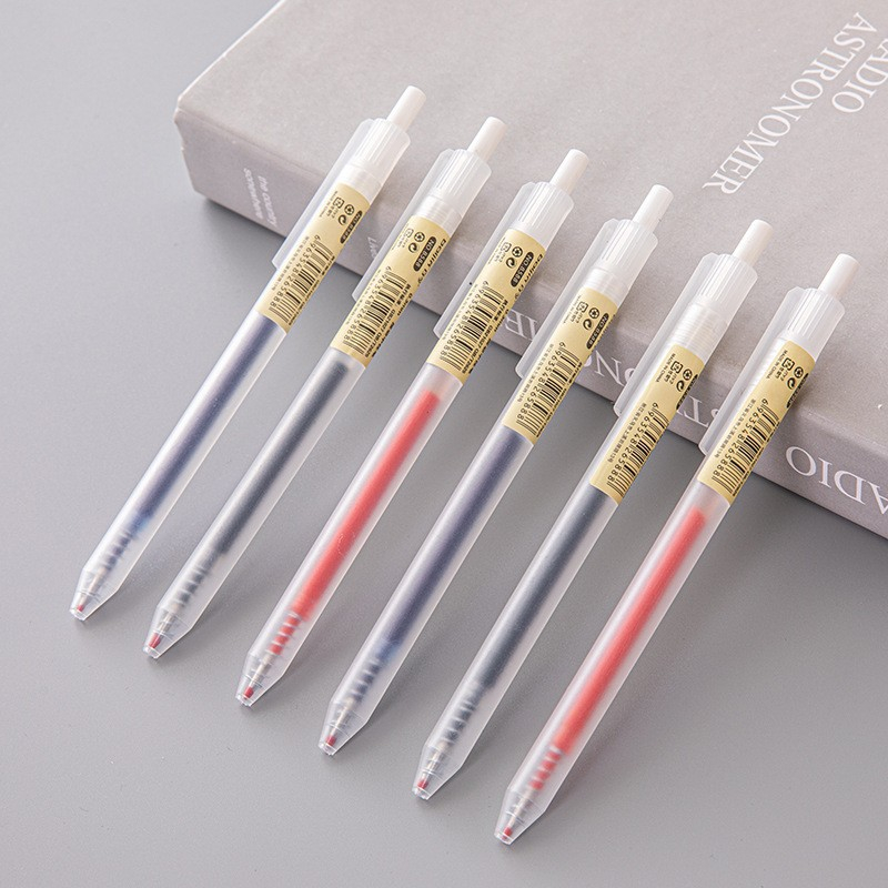 Stationery Supply Business - 6/10Pcs 0.5mm 개폐식 젤 펜 세트