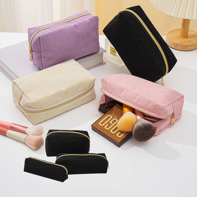 Ideal Stationery & Office Supply - 내구성이 뛰어난 코듀로이 보관 가방 4개,