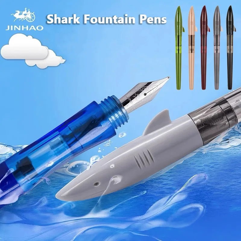 Stationery Supply Business - Jinhao 귀여운 상어 만년필, F 펜촉,