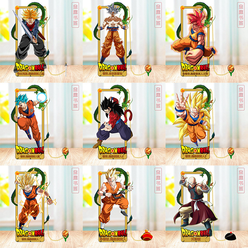 Ideal Stationery & Office Supply - DRAGON BALL 금속 북마크, 애니메이션 스타일