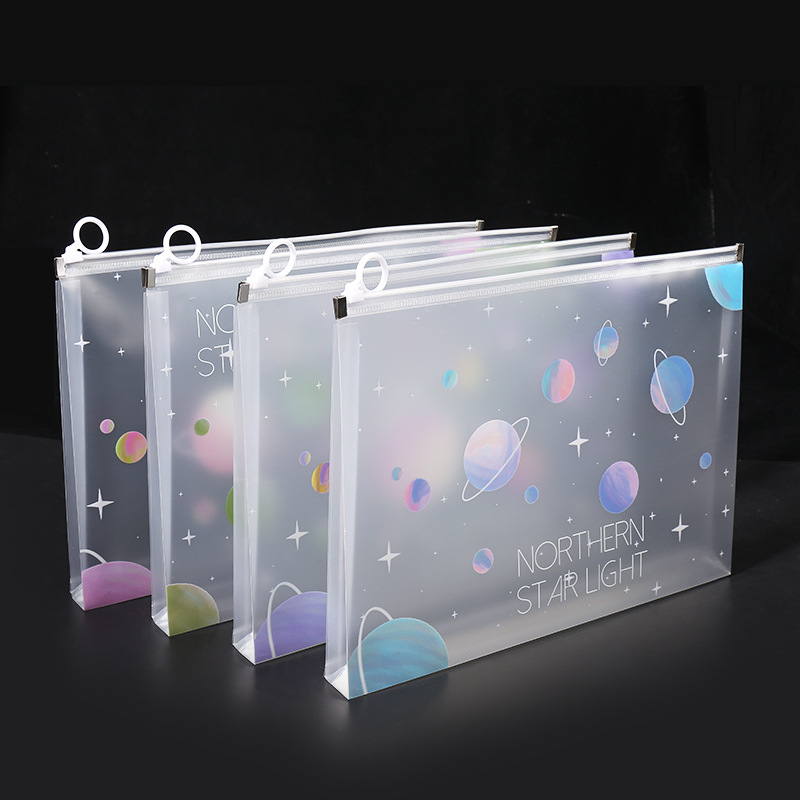 Office Stationery And Supply - 4/12pcs A4 공간 지퍼 폴더 파일