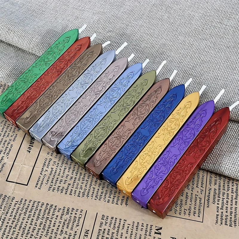 12 개/가방 왁스 인감 스탬프 용 심지가있는 금속 혼 - Wax Seal Stamp Kit 리뷰 및 가격