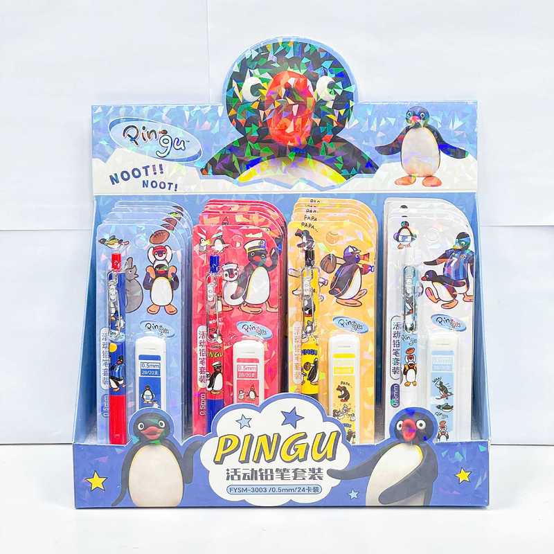 4/24pcs Kawaii Pingu 기계식 연필 세트 - Stationery Supplier 리뷰 및 가격