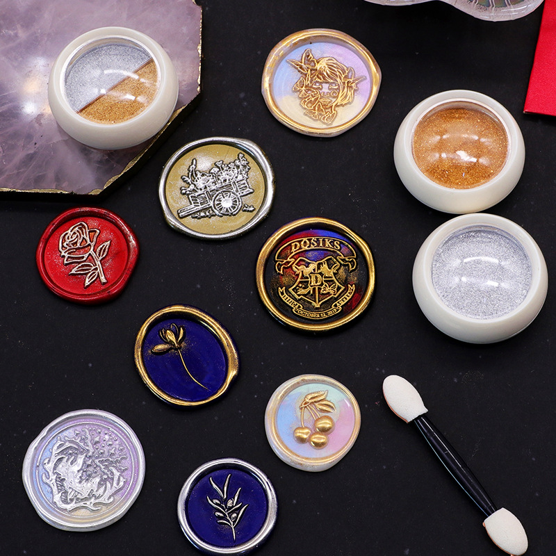 18 색상 골드 왁스 인감 스탬프 파우더 크림 반짝이  - Wax Seal Stamp Kit 리뷰 및 가격