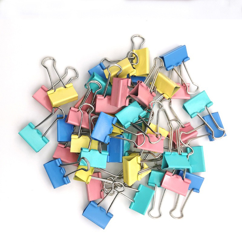 10PCS 25mm 크기 금속 바인더 클립 블랙 다채로 - Office Stationery And Supply 리뷰 및 가격