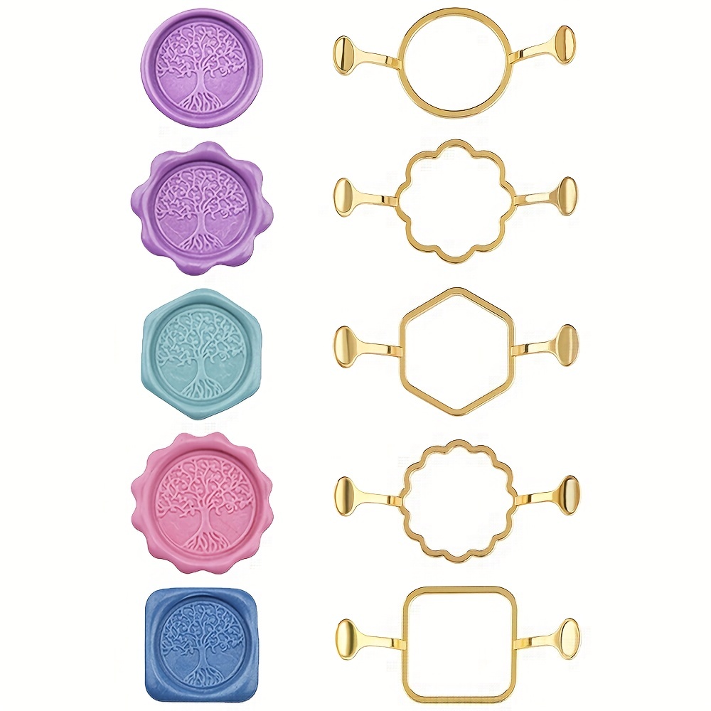 1 인치 왁스 인감 스탬프 라운드 및 꽃 금속 왁스 인 - Wax Seal Stamp Kit 리뷰 및 가격