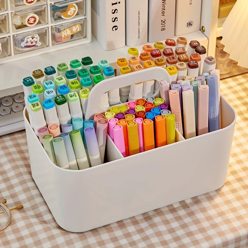휴대용 5칸 수납 바구니 - 손잡이가 있는 플라스틱 책 - Ideal Stationery & Office Supply 리뷰 및 가격