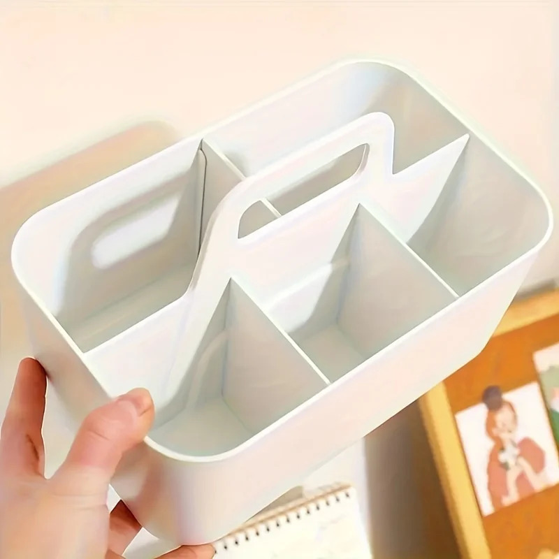 휴대용 5칸 수납 바구니 - 손잡이가 있는 플라스틱 책 - Ideal Stationery & Office Supply 리뷰 및 가격