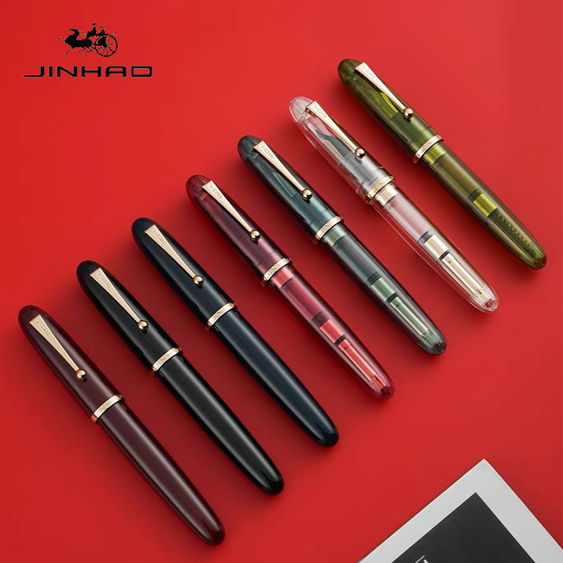 Jinhao 9019 만년필 투명 고급 송진 펜, 펜촉 - Stationery Supply Business 리뷰 및 가격