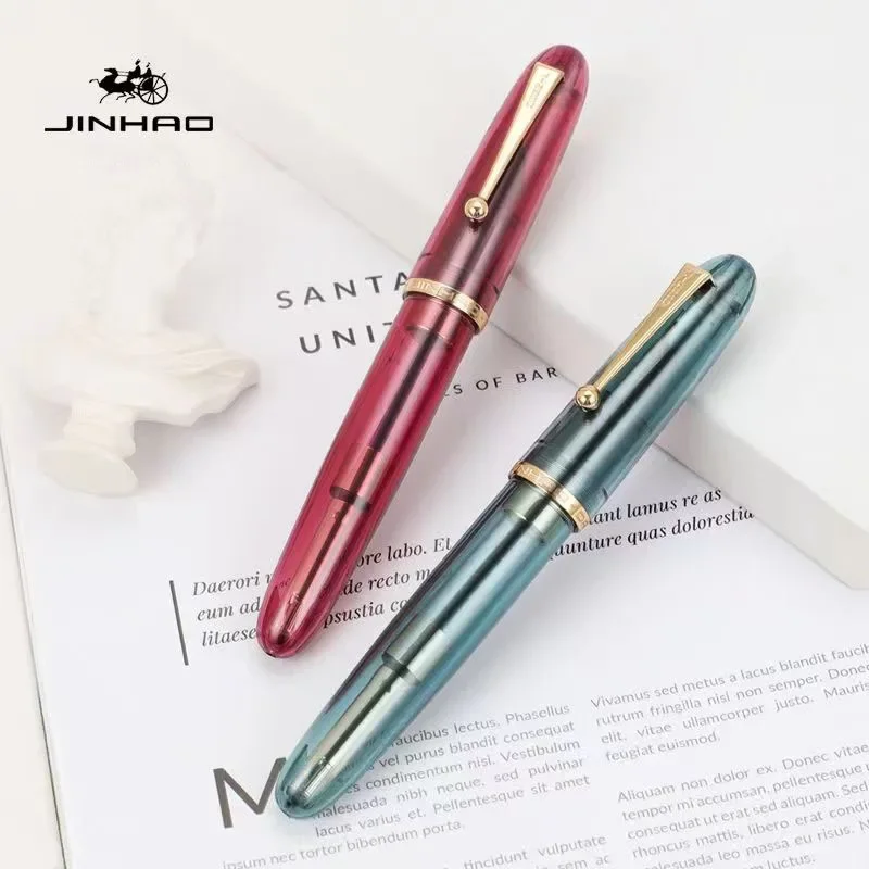 Jinhao 9019 만년필 투명 고급 송진 펜, 펜촉 - Stationery Supply Business 리뷰 및 가격
