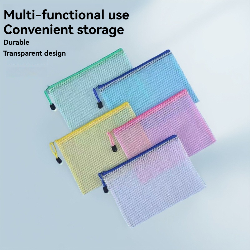5PCS 편지지 보관 폴더 파일 메쉬 지퍼 주머니 A4 - Office Stationery And Supply 리뷰 및 가격