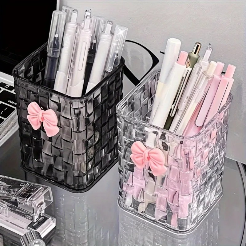 2개 투명 아크릴 눈썹 브러쉬 보관함(리본 포함) -  - Stationery Supplier 리뷰 및 가격