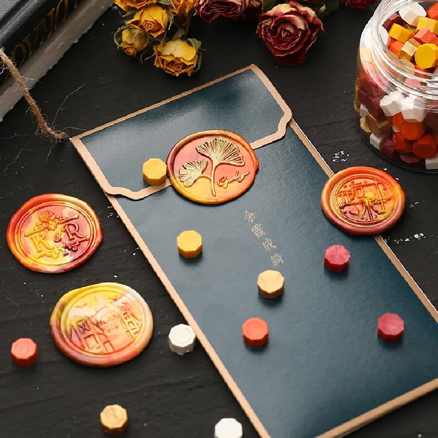 200 개/가방 옥타곤 혼합 색상 씰링 왁스 비즈 인감 - Wax Seal Stamp Kit 리뷰 및 가격