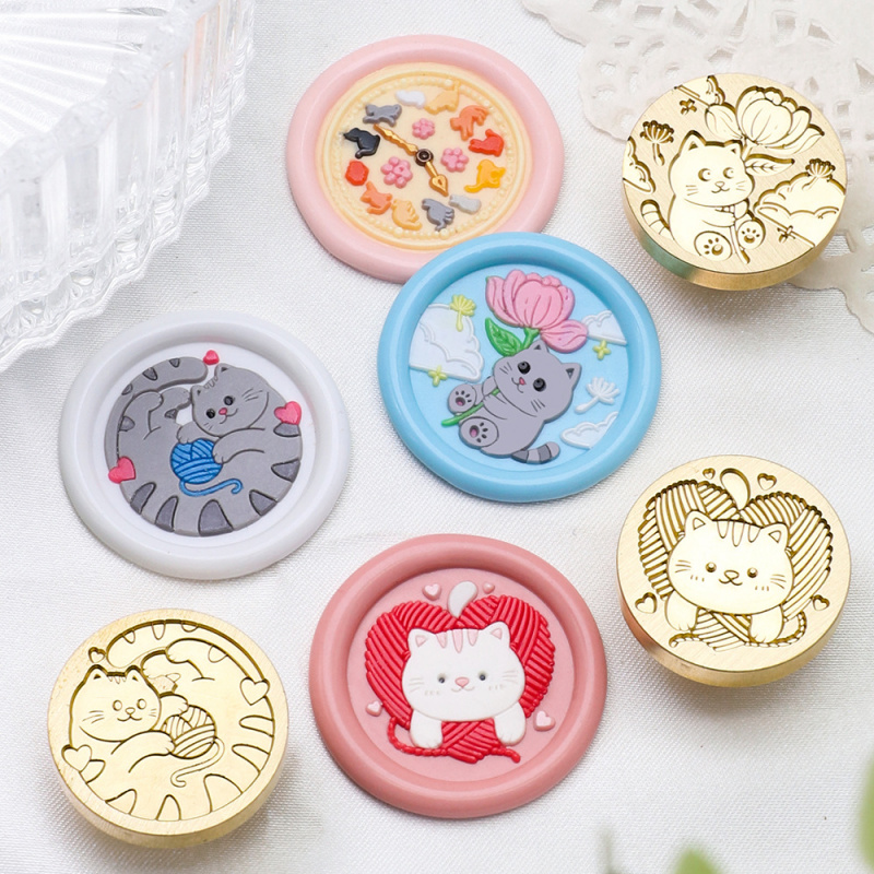 고양이 시리즈 25mm 챕터 왁스 씰 귀여운 행운의 고 - Wax Seal Stamp Kit 리뷰 및 가격