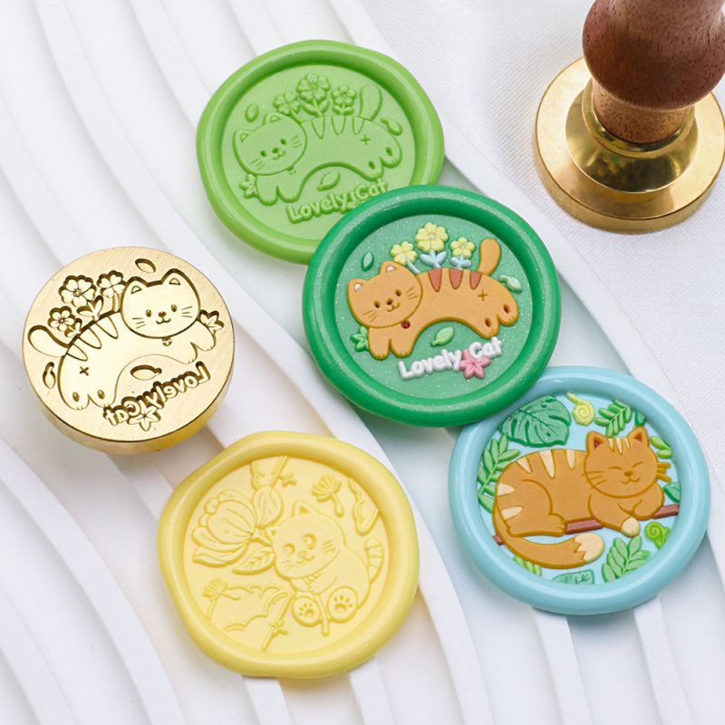 고양이 시리즈 25mm 챕터 왁스 씰 귀여운 행운의 고 - Wax Seal Stamp Kit 리뷰 및 가격