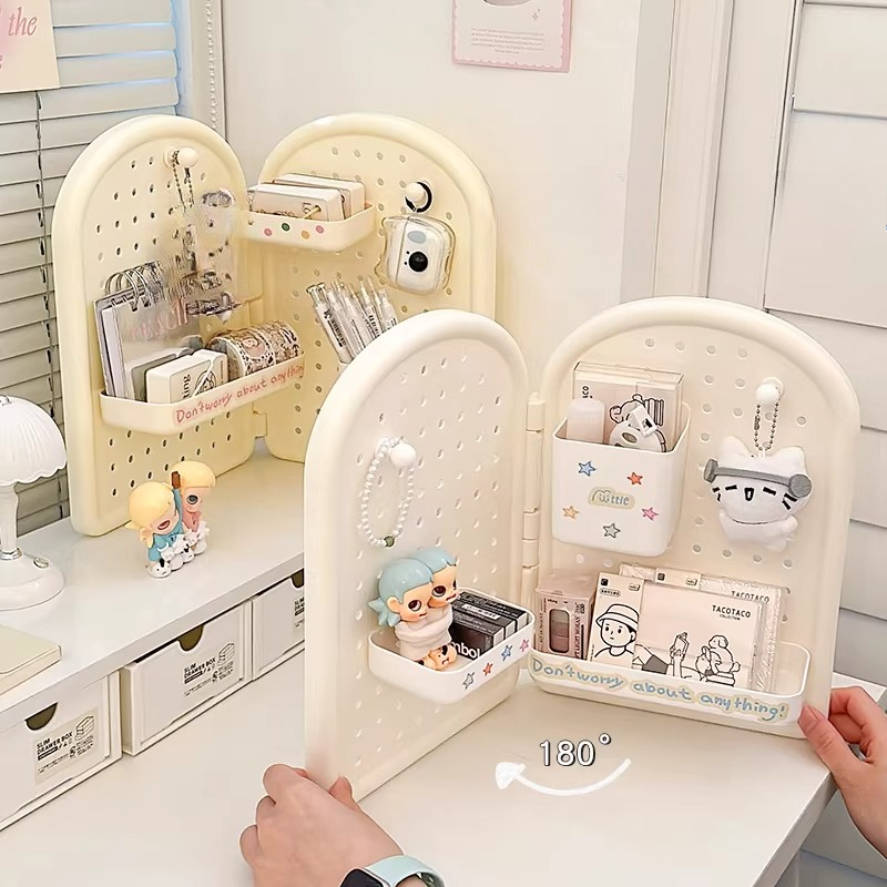 귀여운 접이식 코너 페그보드 책상 정리함, 탈부착 가능 - Ideal Stationery & Office Supply 리뷰 및 가격
