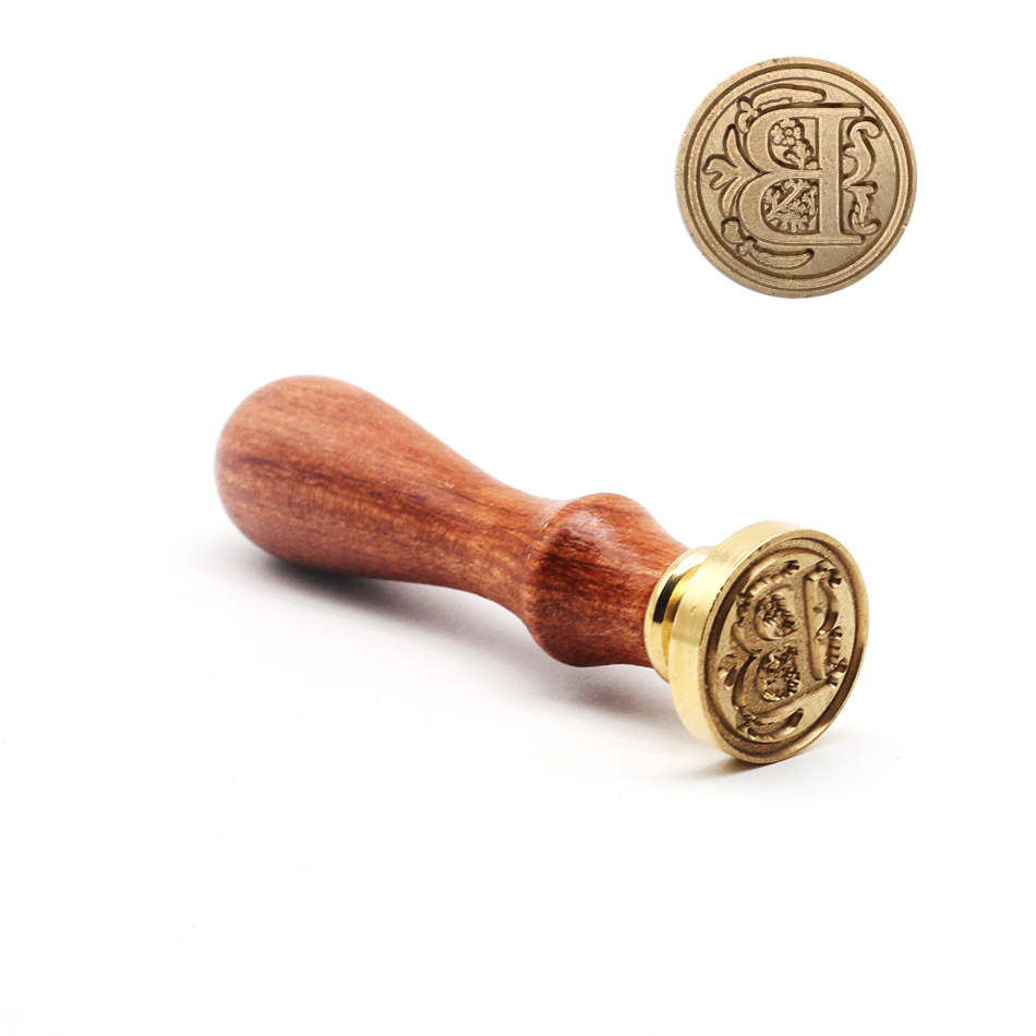 레트로 우드 스탬프 클래식 26자 알파벳 A-Z 이니셜 - Wax Seal Stamp Kit 리뷰 및 가격