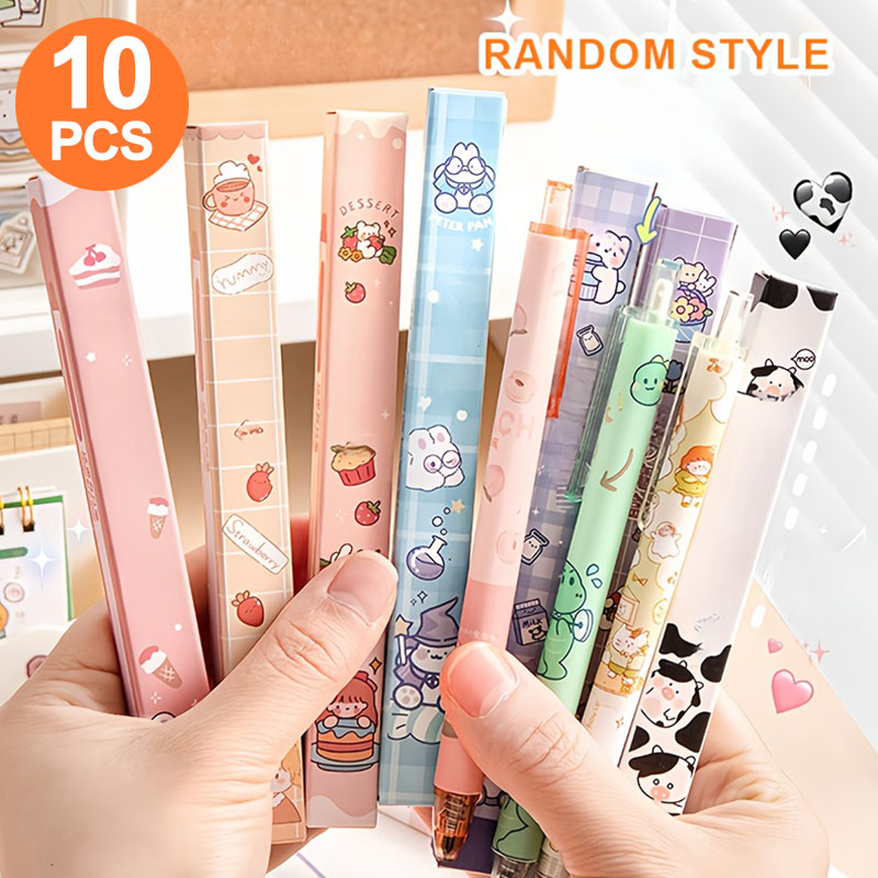 블라인드 박스에 담긴 10개의 싱글 젤 펜, 학생, 사 - Stationery Supply Business 리뷰 및 가격